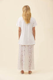 Ethel Lace Maxi Skirt - White