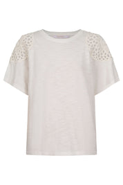 Eva Crochet Tshirt - White