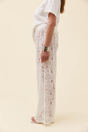 Ethel Lace Pant - White