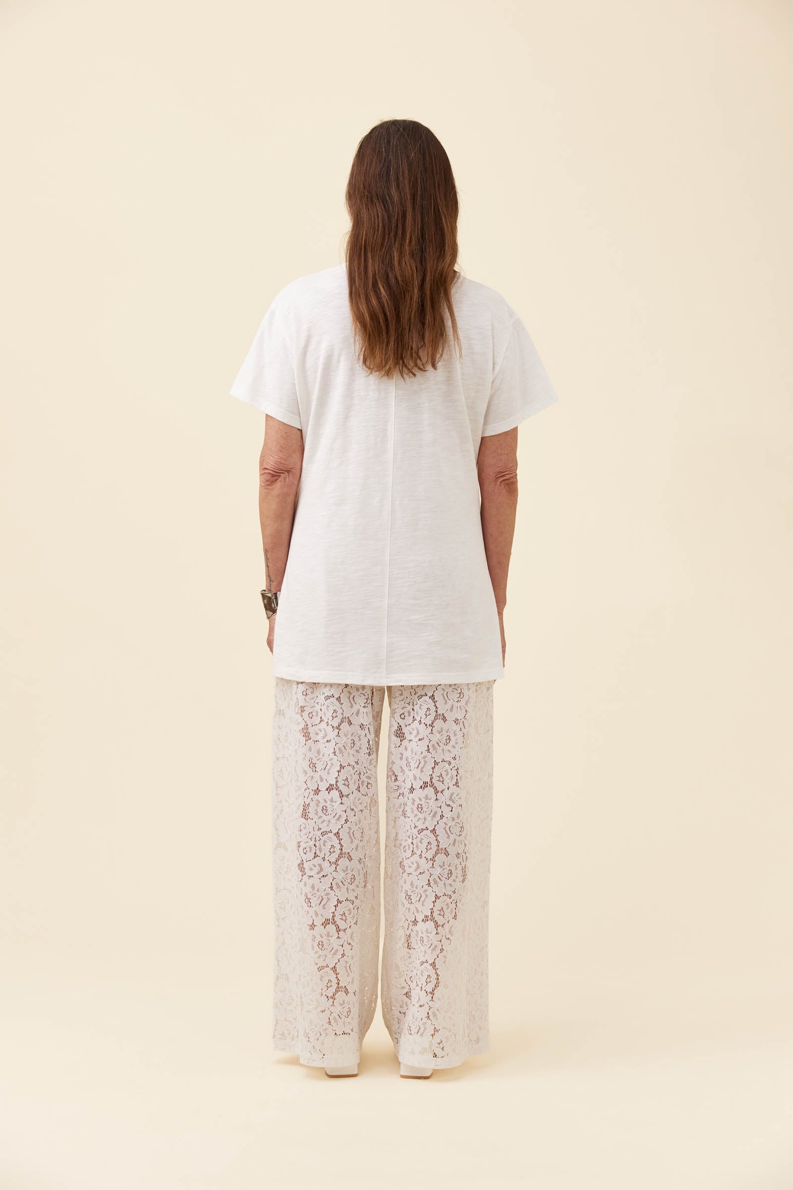 Ethel Lace Pant - White