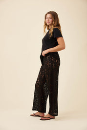 Ethel Lace Pant - Black