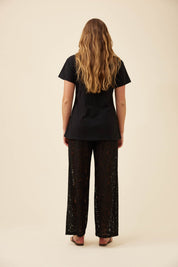 Ethel Lace Pant - Black
