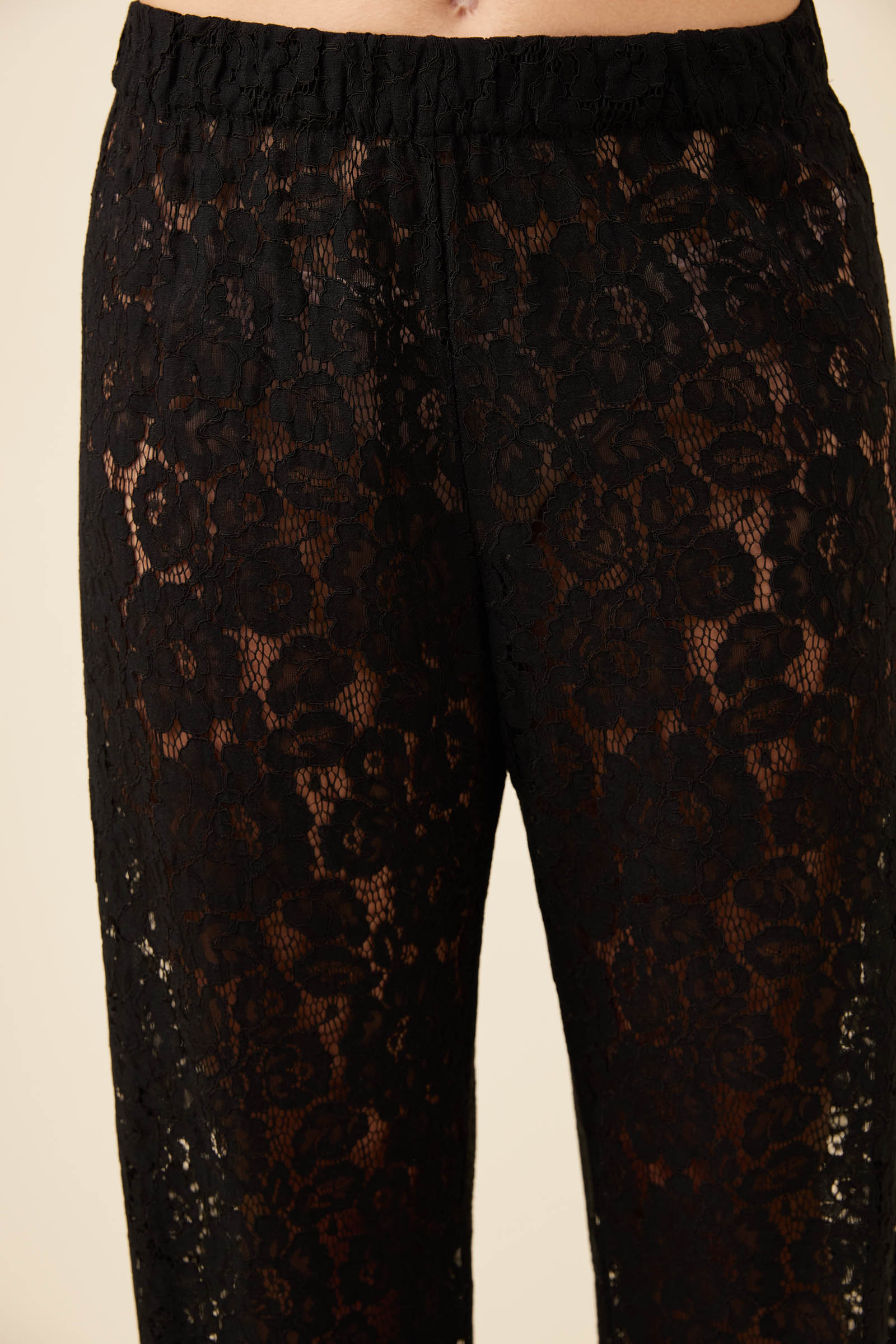 Ethel Lace Pant - Black