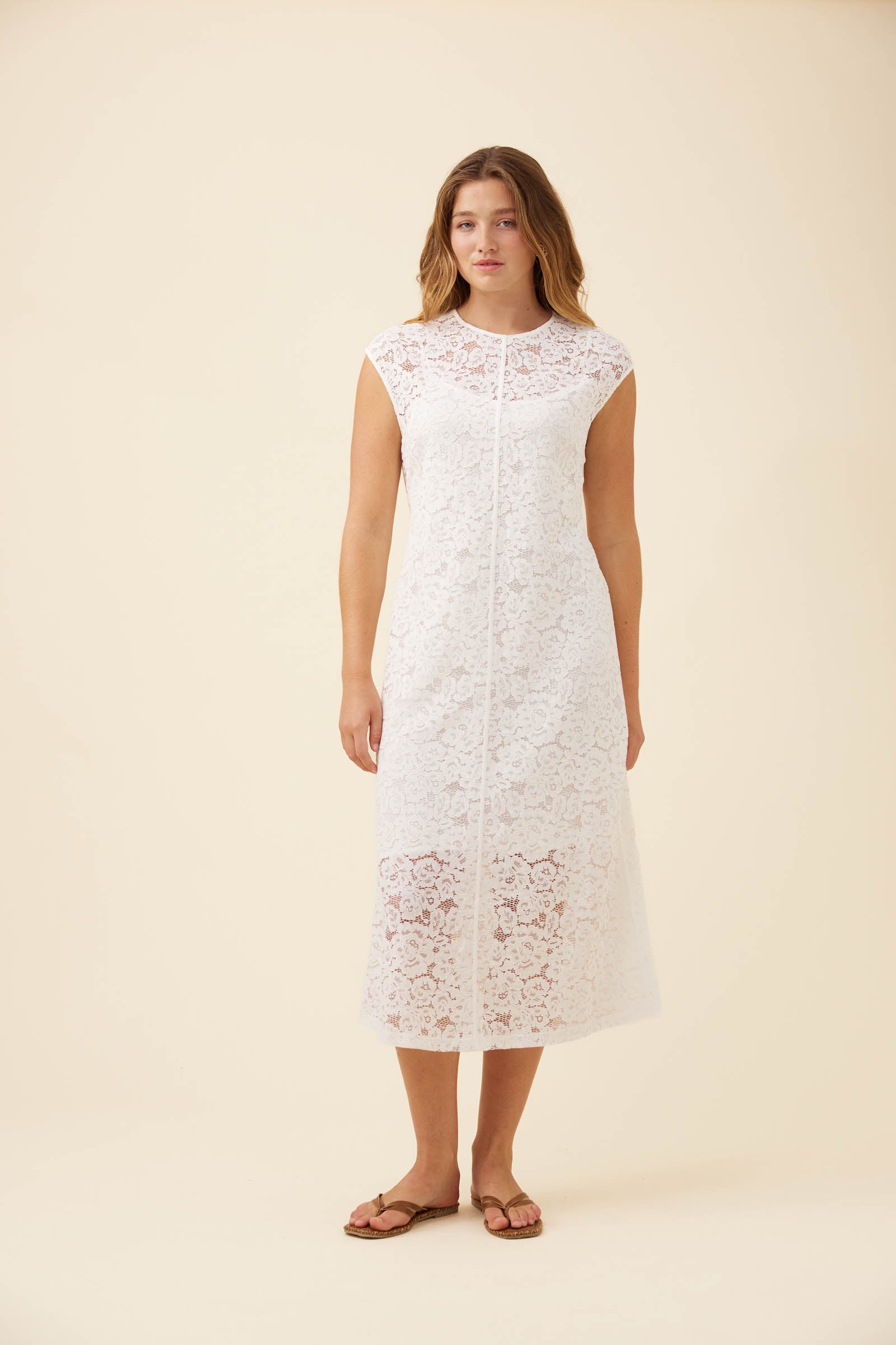 Ethel Lace Dress - White