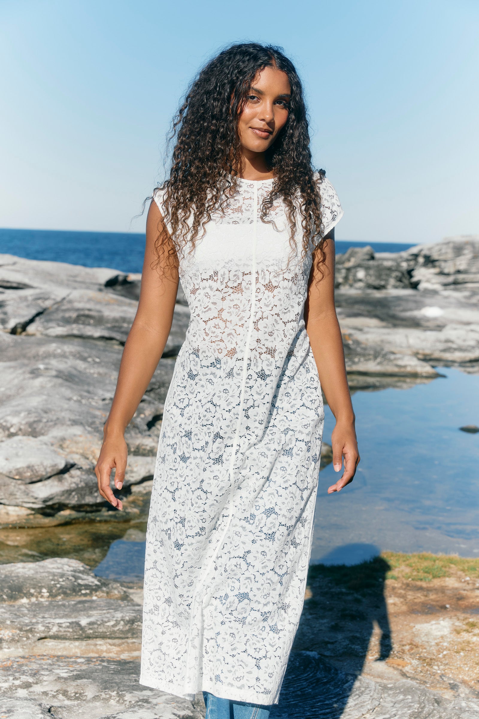 Ethel Lace Dress - White