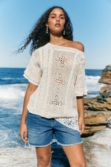 Maggie Crochet Top - Canvas