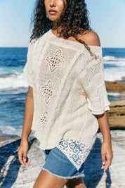 Maggie Crochet Top - Canvas
