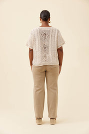 Maggie Crochet Top - Canvas