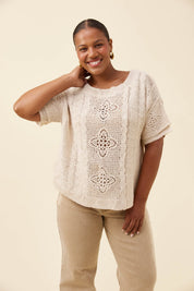 Maggie Crochet Top - Canvas
