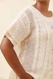 Maggie Crochet Top - Canvas