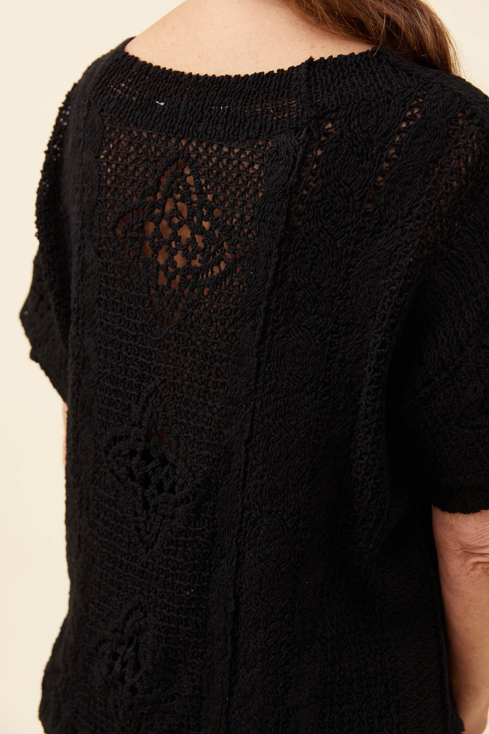 Maggie Crochet Top - Black