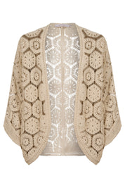 Maggie Crochet Cape - Canvas