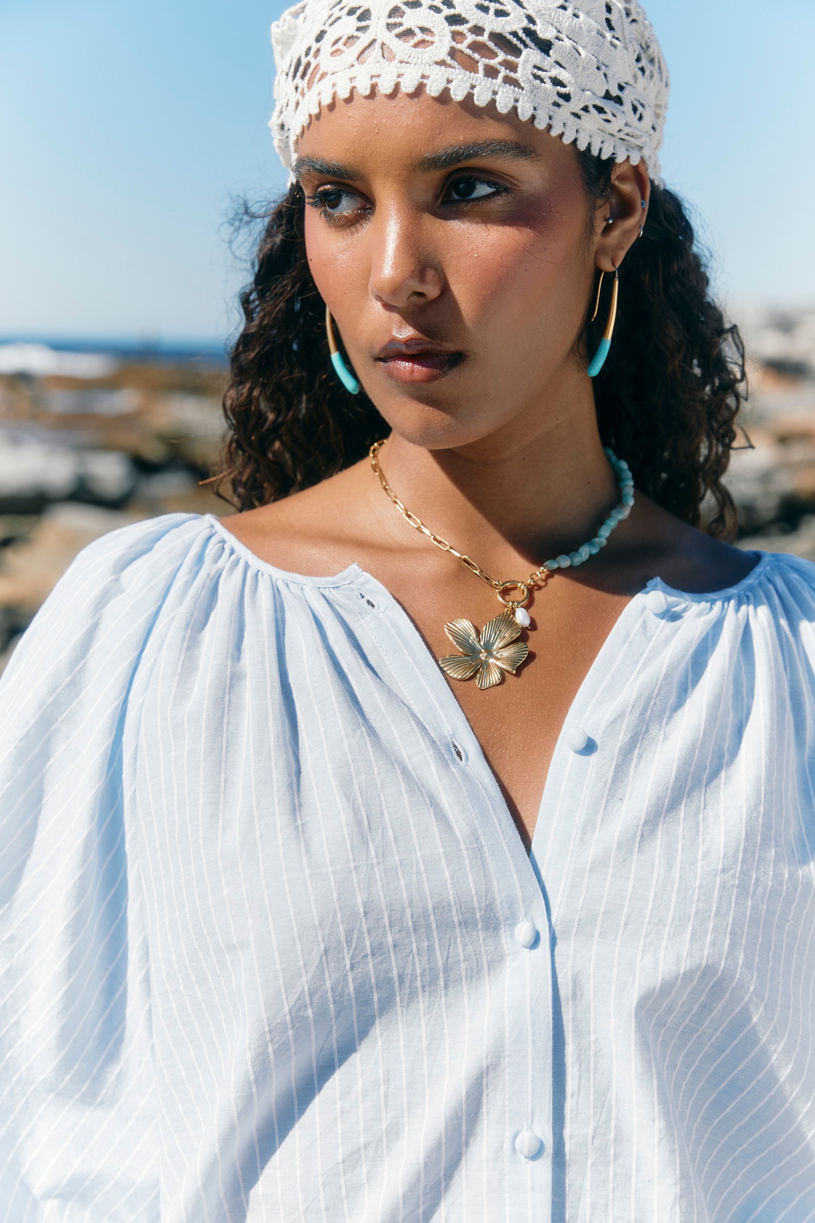 Anita Earring - Teal Drop