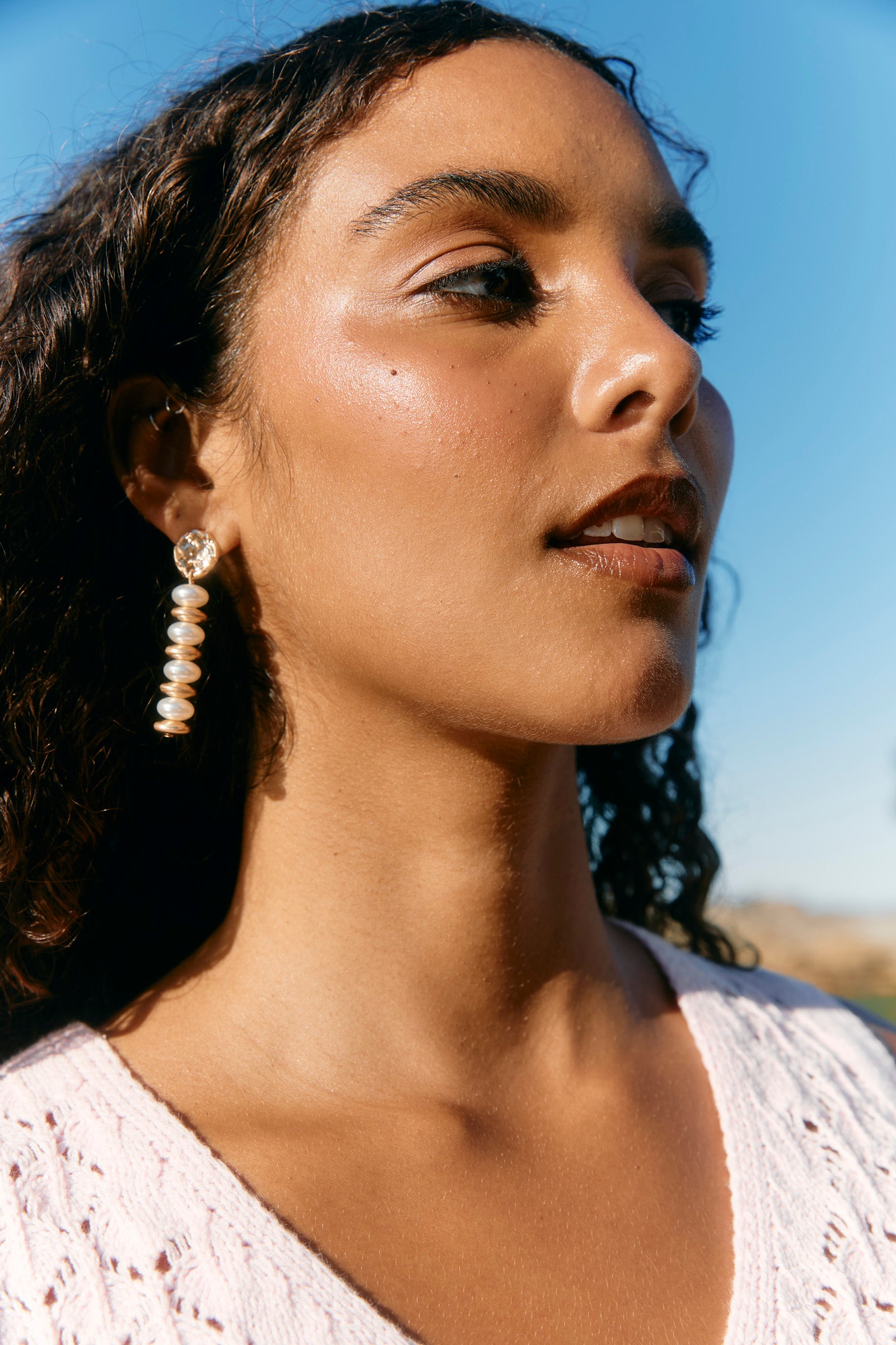 Frances Earring - Pearl