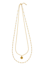 Frida Necklace - Gold / White