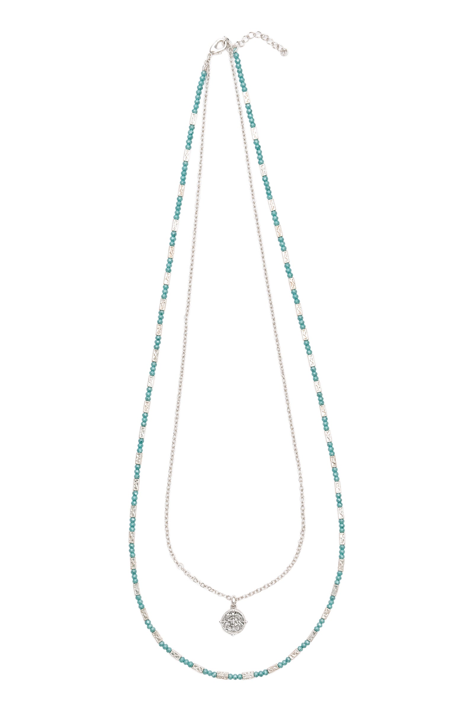 Frida Necklace - Silver/ Mint
