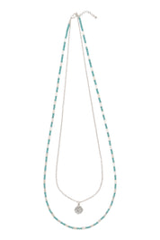 Frida Necklace - Silver/ Mint