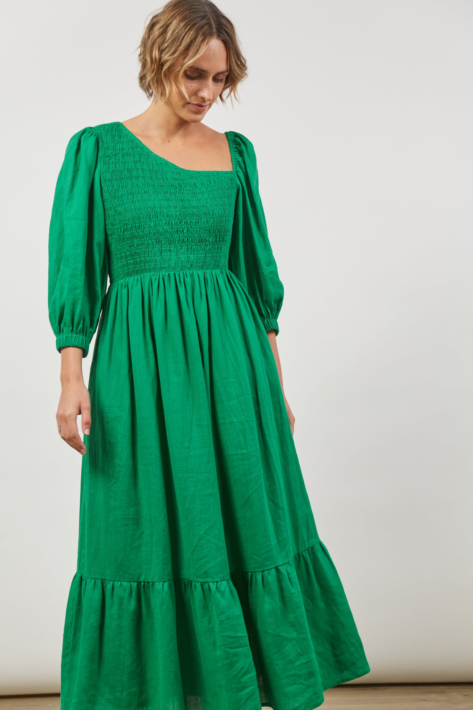 Panorama Shirred Maxi - Meadow