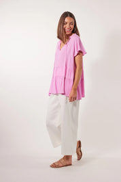 Botanical Tiered Top - Peony