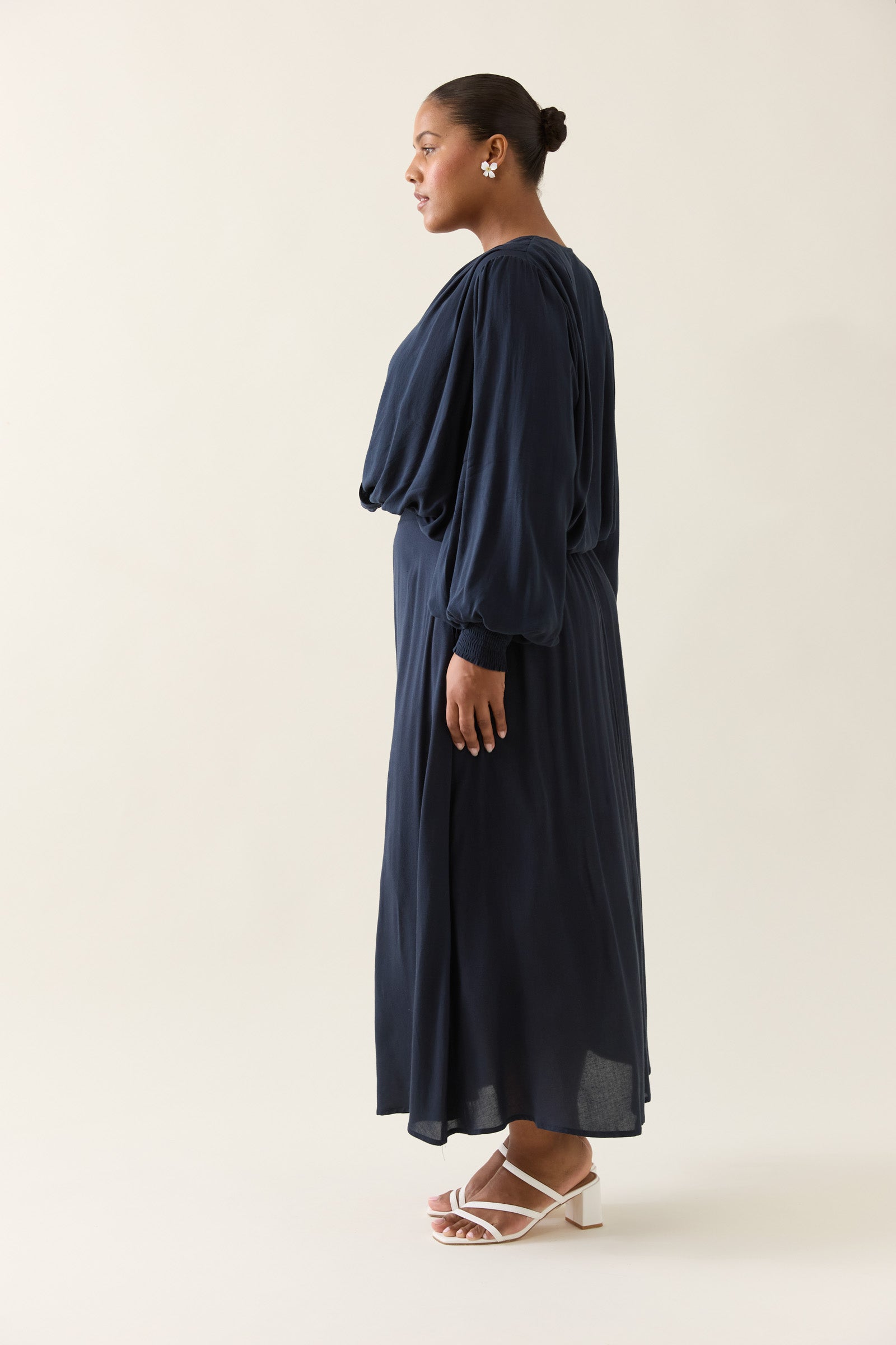 Oline Cropped Top - Navy