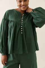 Aurora Button Blouse - Myrtle