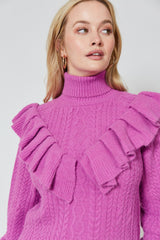 Romy Ruffle Knit - Orchid