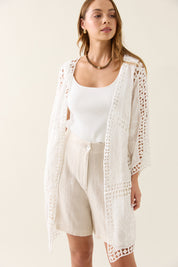 Oline Lace Kimono - Lotus