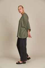 Esme Relaxed Top - Olive