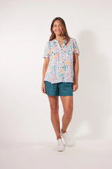 Botanical Blouse - Salt Hydrangea