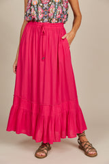 Esme Maxi Skirt - Raspberry