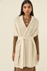 Luna Relaxed Knit Vest - Ivory