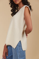 Miru Knit Vest - Canvas