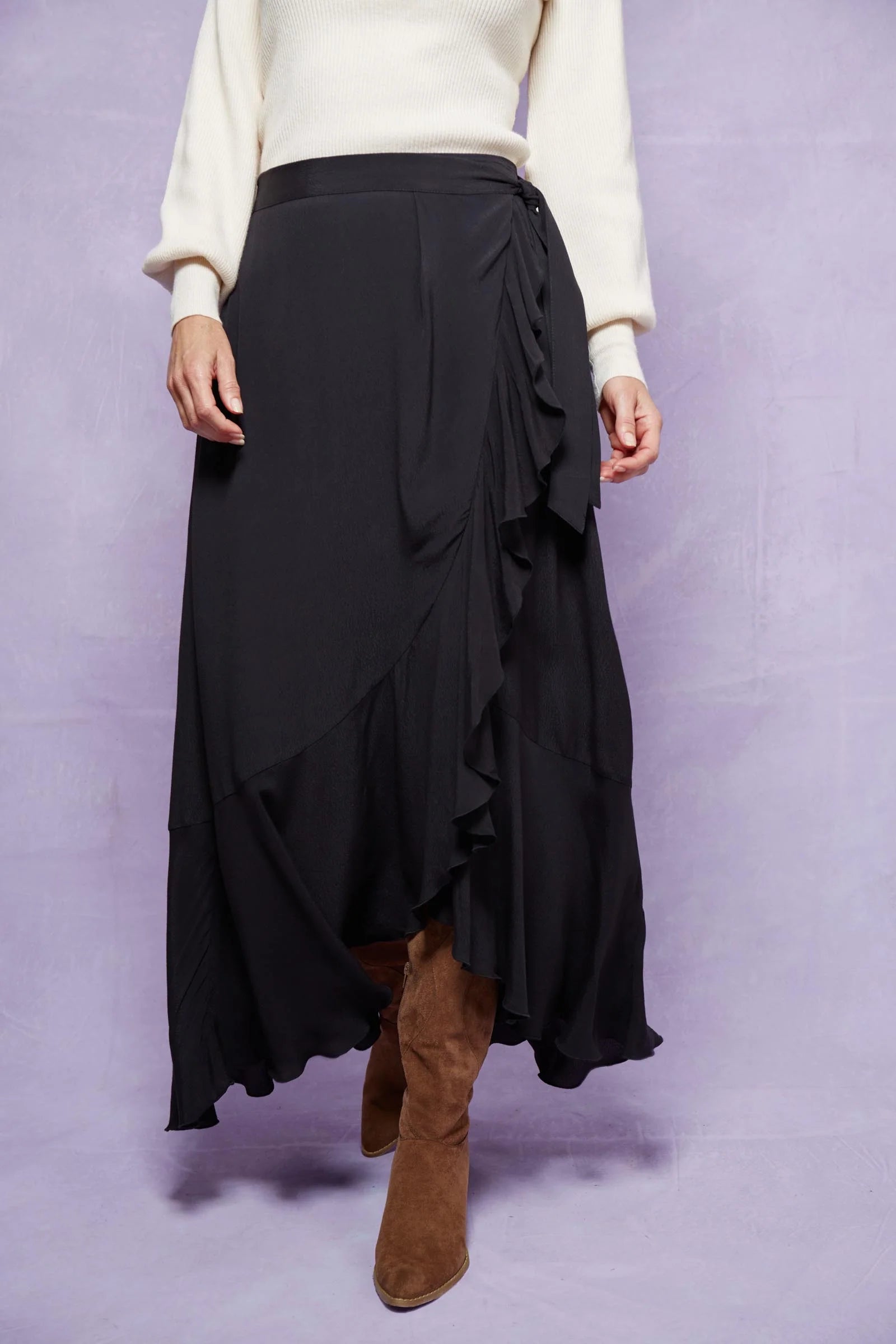 Coppola Wrap Skirt - Onyx