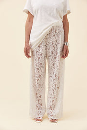 Ethel Lace Pant - White