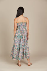 Remi Shirred Maxi - Lotus Fleuron