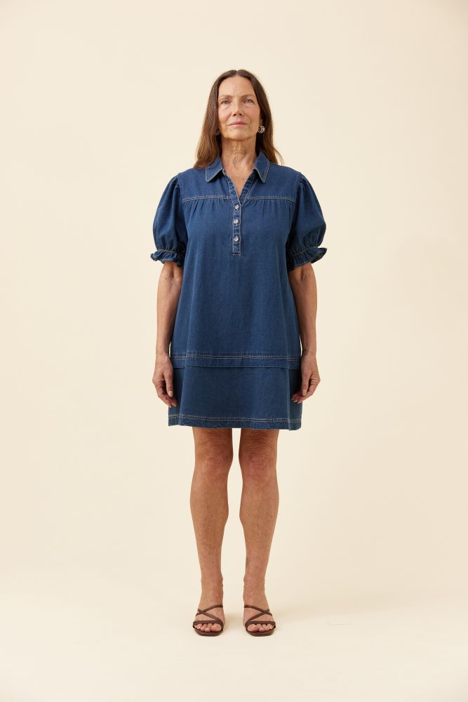 Preston Shirt Dress - Deep Blue