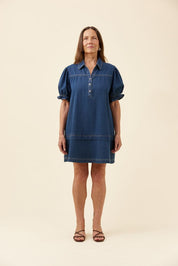 Preston Shirt Dress - Deep Blue