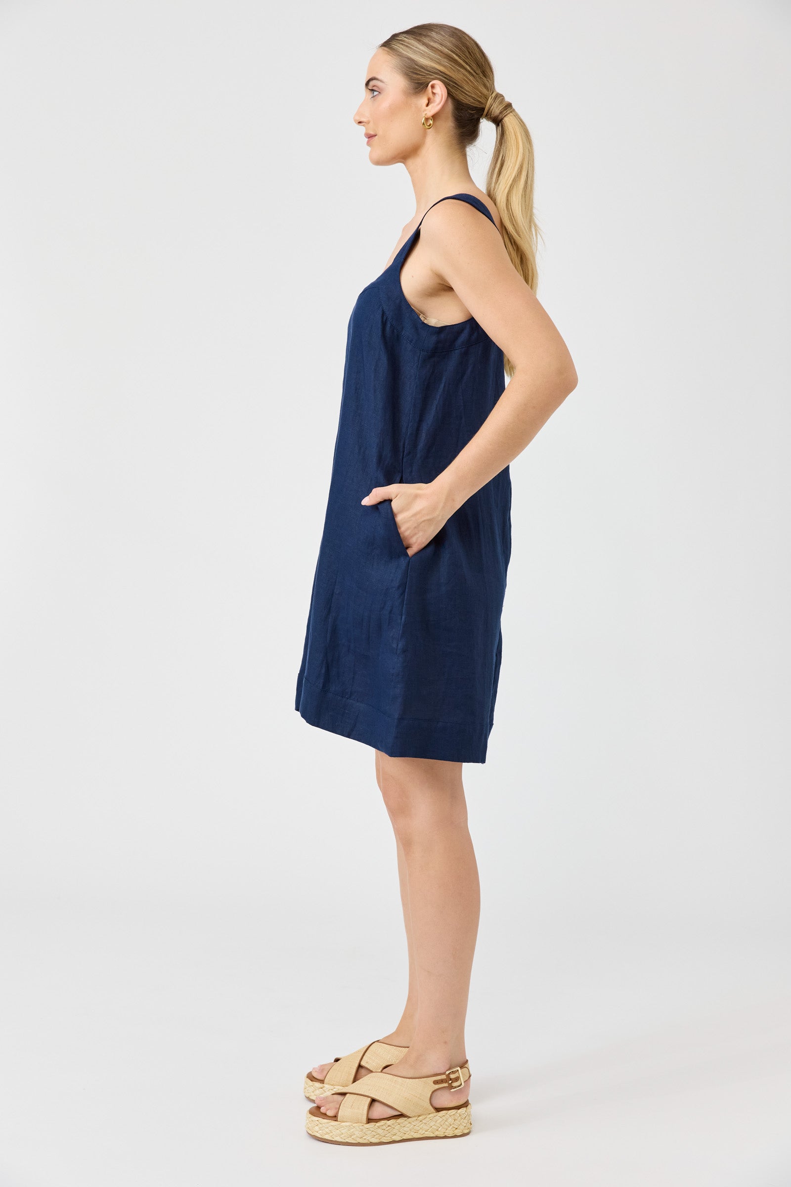 Studio Short Tank Dress - Indigo