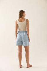 Sofie Denim Short - Sky