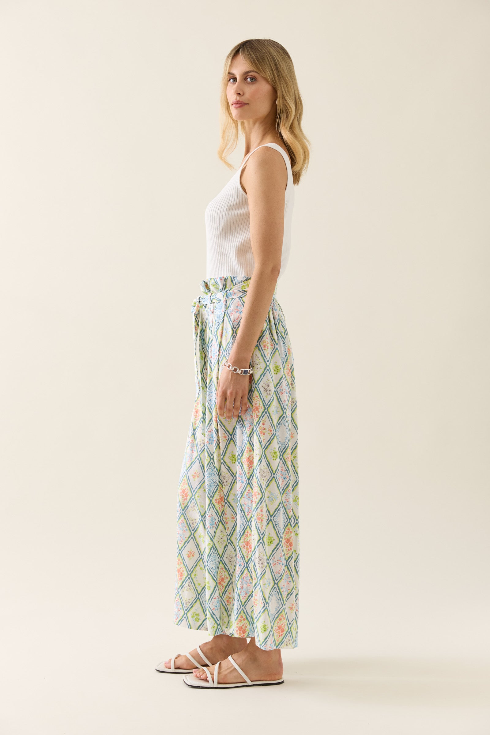 Ingrid Cropped Pant - Tile