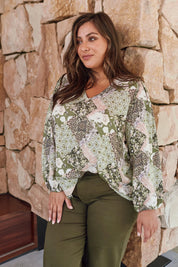 Coppola V Blouse - Evergreen Muse