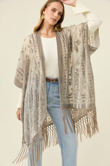 Navi Velvet Cape - Stone