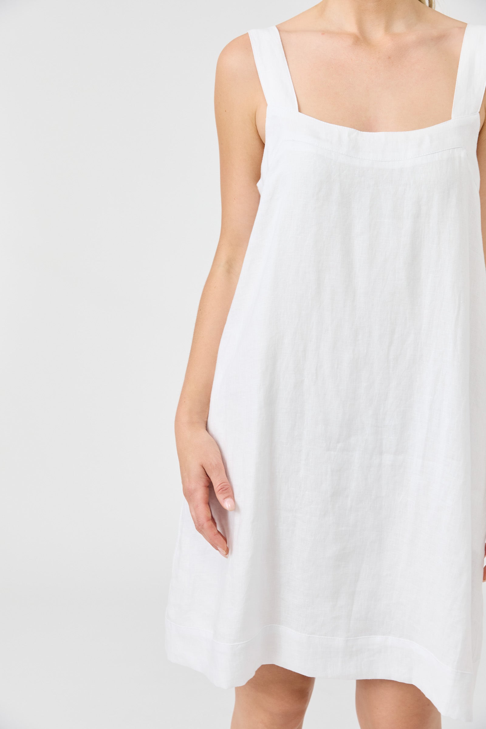 Studio Short Tank Dress - White