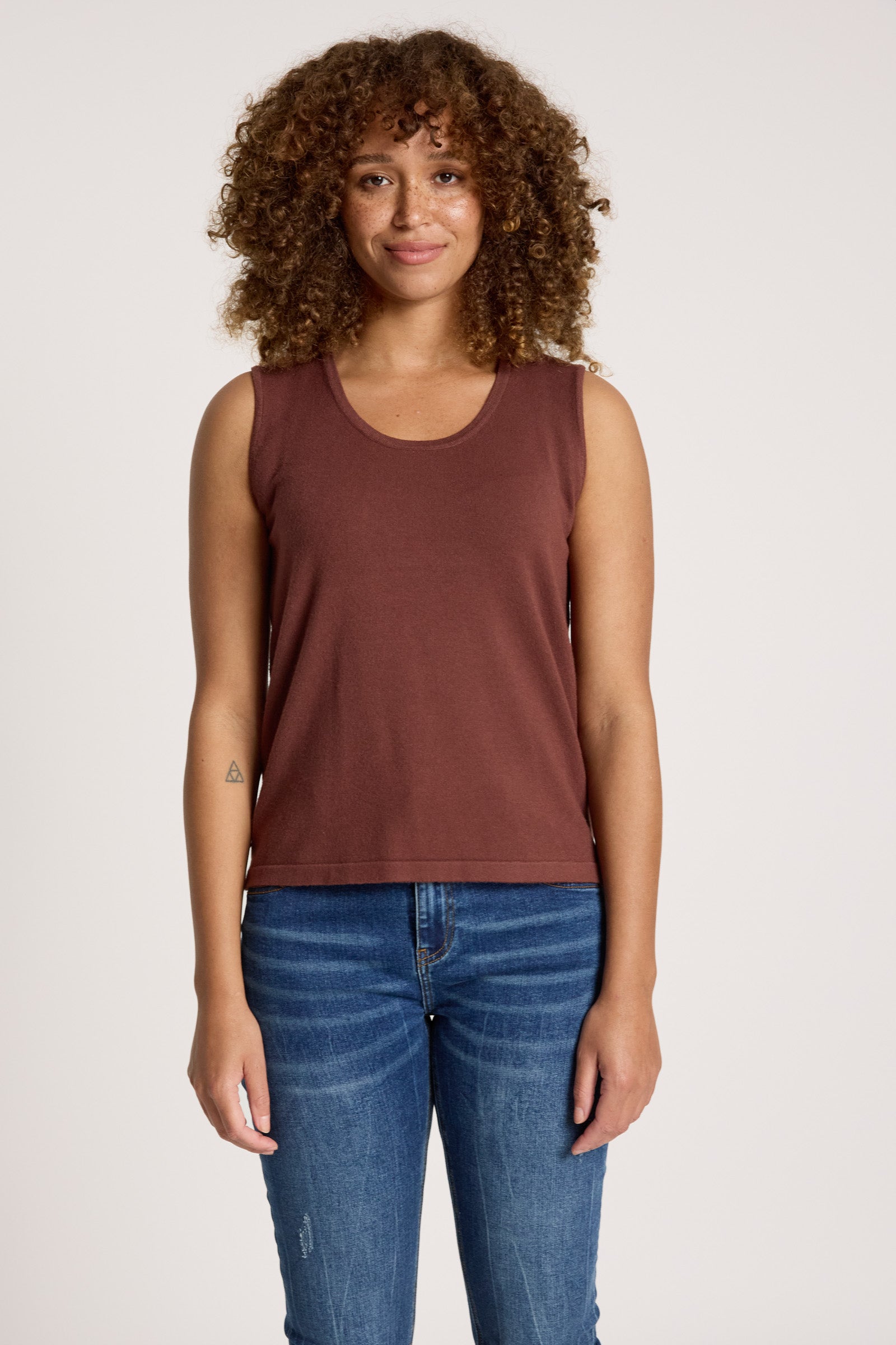 Samira Knit Tank - Mahogany