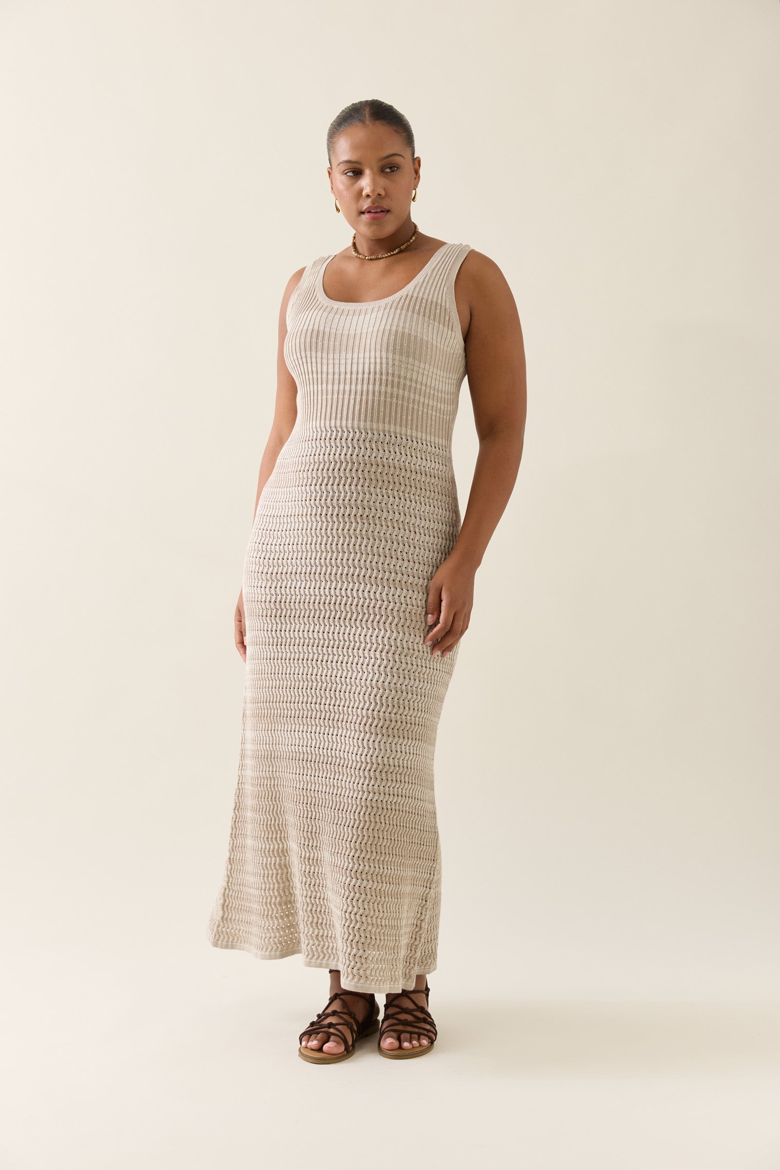 Ida Knit Tank Dress - Canvas