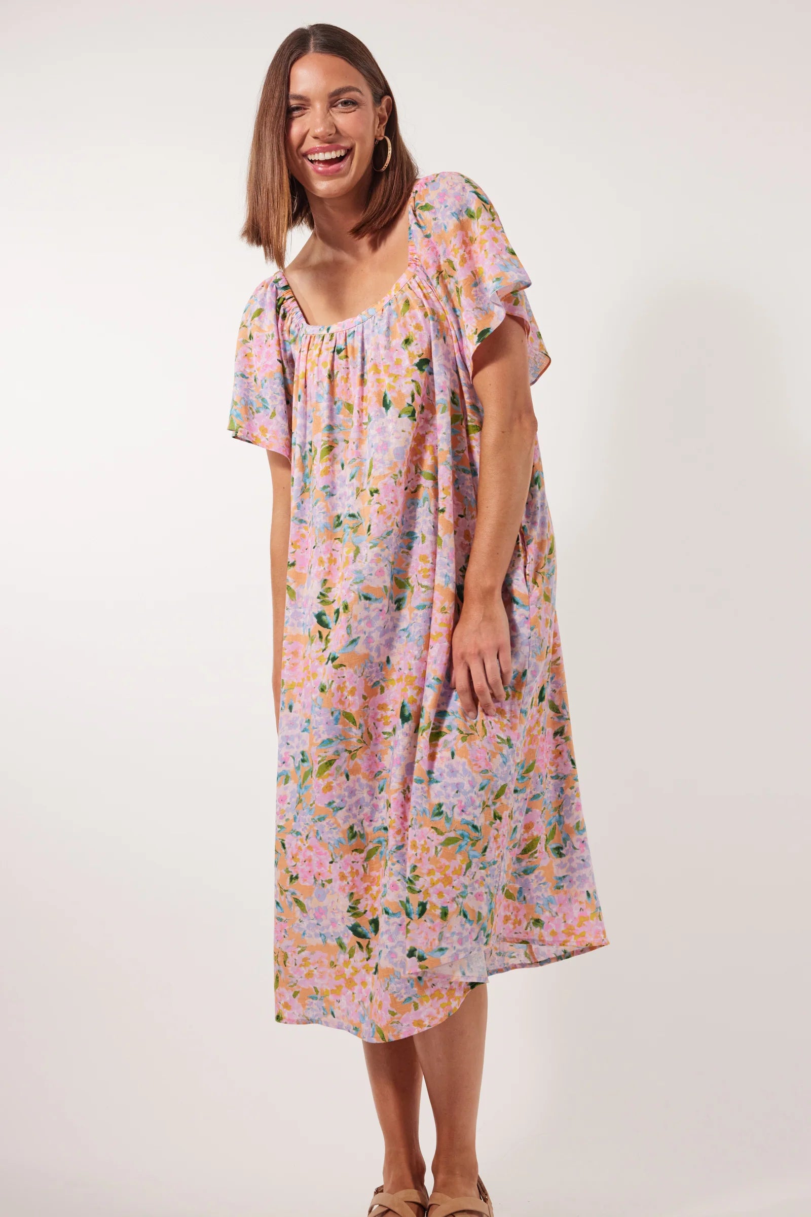 Flora Dress - Sunset Hydrangea