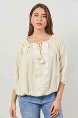 Entice Blouse - Creme