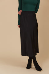 Maia Midi Skirt - Onyx