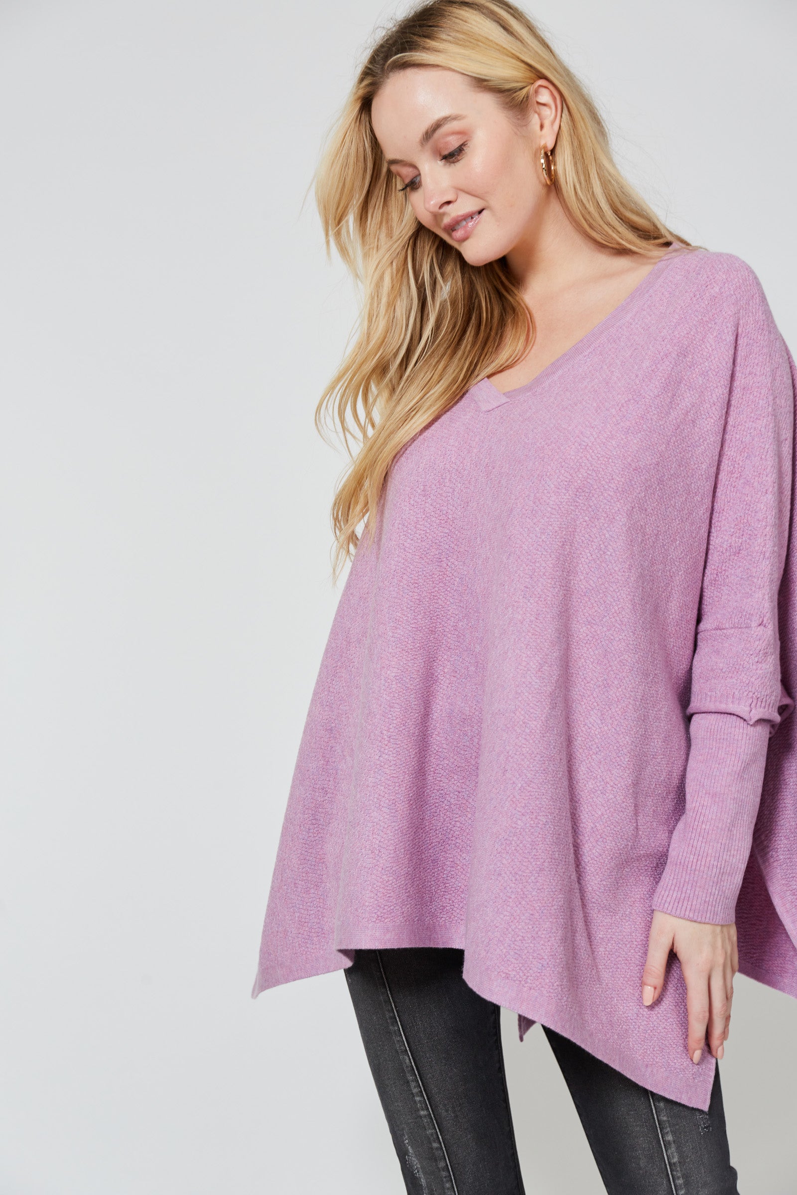 Carson Poncho - Lilac