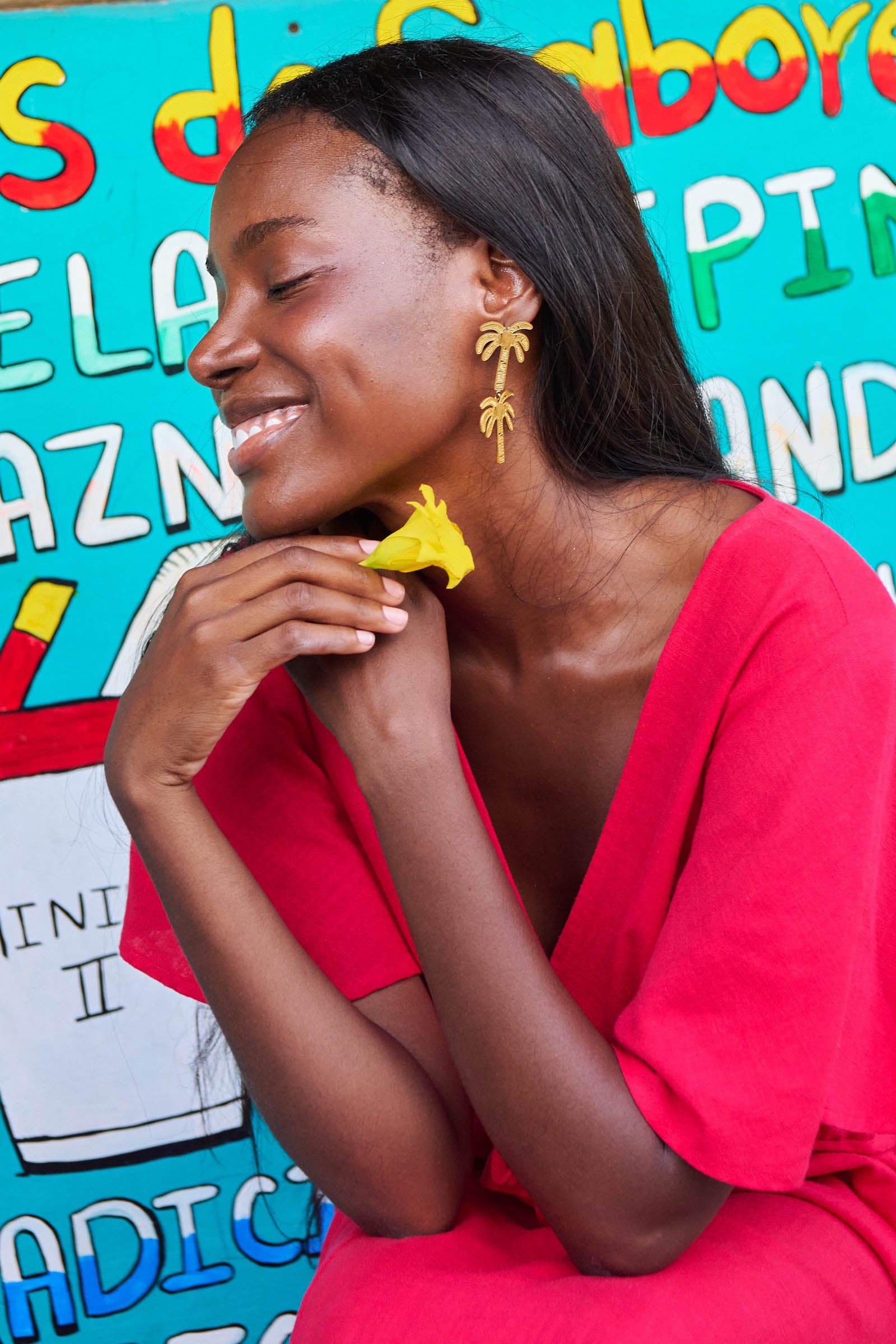 Haiti Stud Earring - Palm